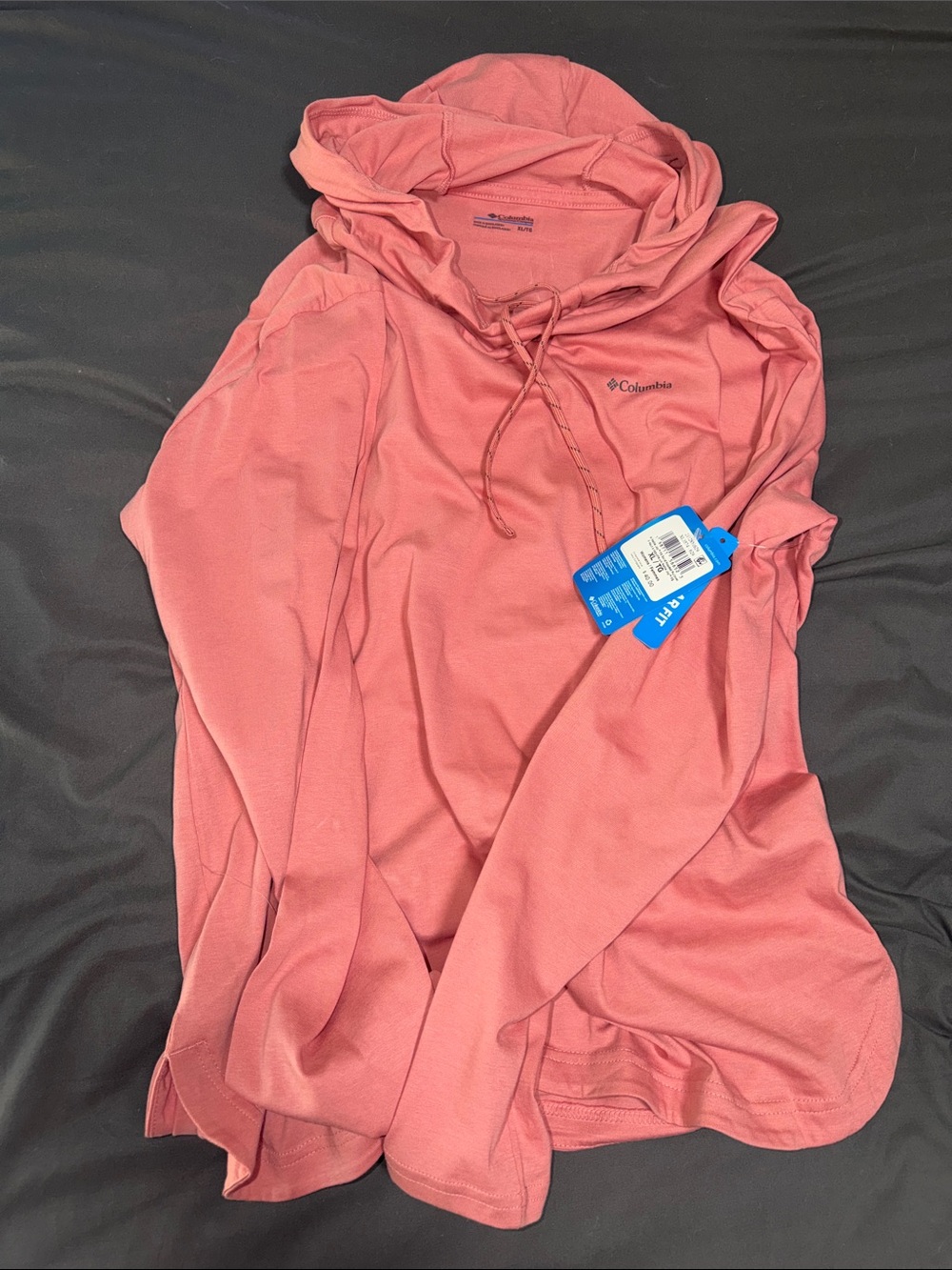 Columbia Dusty Rose Hooded Performance Top NWT size XL